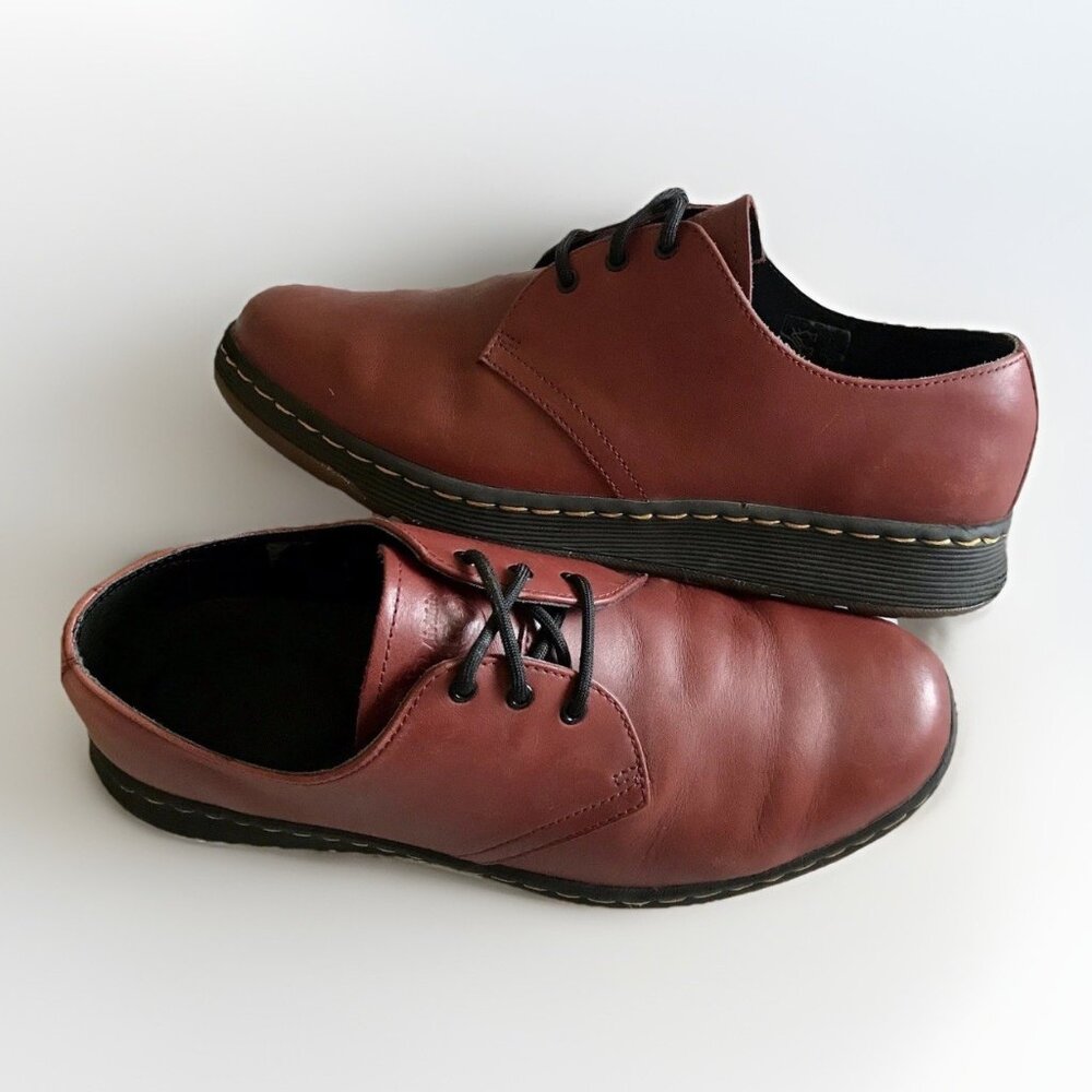 Dr Martens Cavendish Cherry‎ Soft Leather Lace Up Oxfords Men’s 10